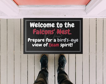 Atlanta Falcons Themed Doormat, Football Gift, Personalized Home Decor, Sports Gifts for Father, Football Fan, Personalized Rugs