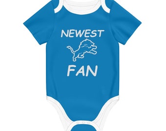 Newest Lions Fan Bodysuit. Short Sleeve Baby One-Piece Clothes