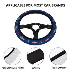 Washington Capitals themed custom steering wheel cover for a fan image 5