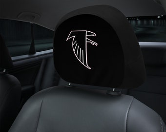 Atlanta Falcons themed custom car headrest cover for a fan