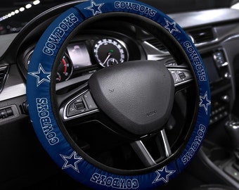 Dallas Cowboys themed custom steering wheel cover for a fan