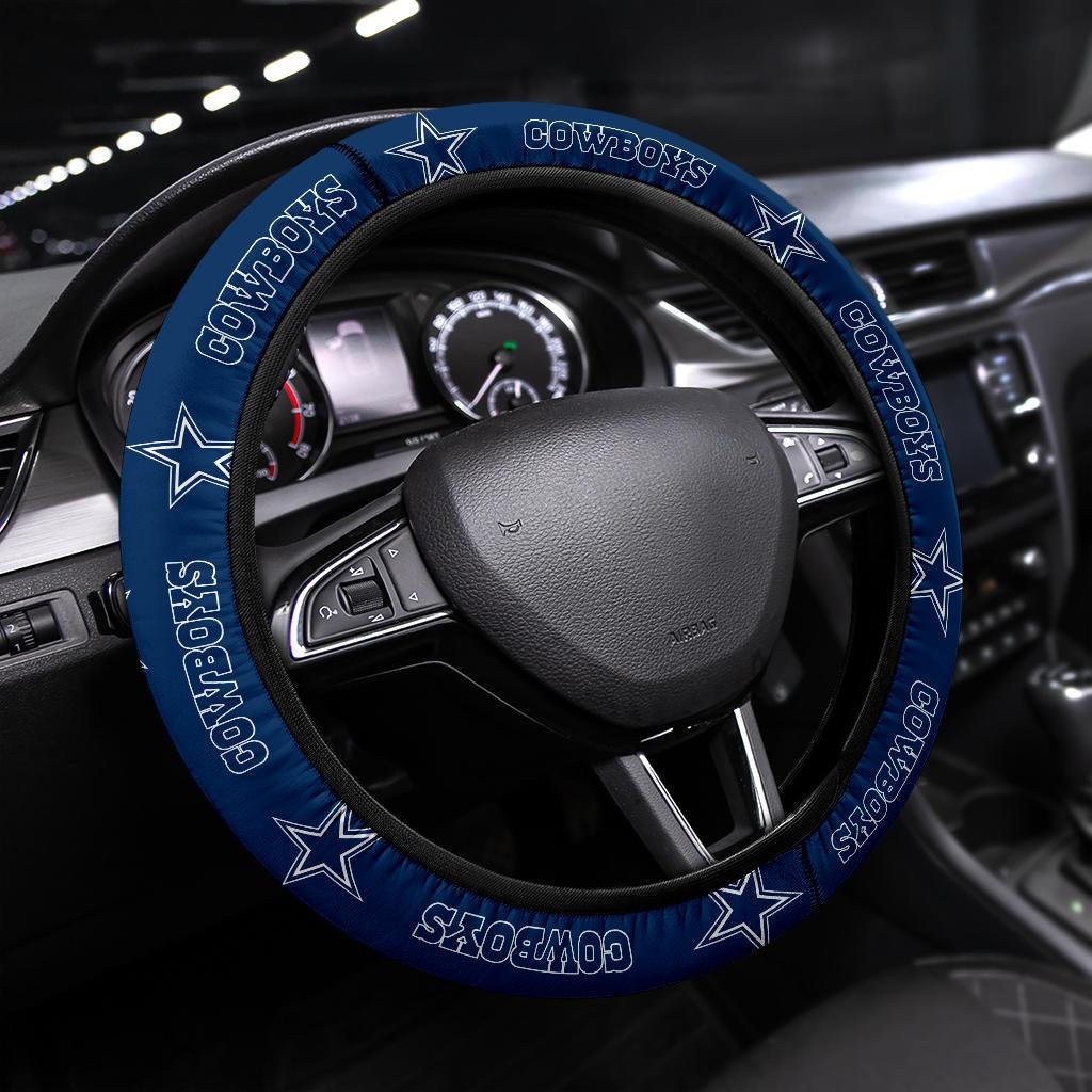 Dallas Cowboys Leather Car Truck SUV Steering Wheel Cover 