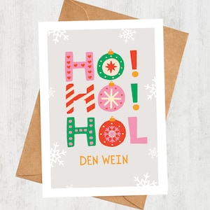 Postkarte "ho ho hol den Wein"