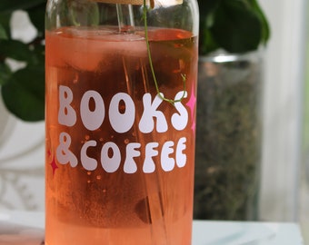 Glas "Books & Coffee"
