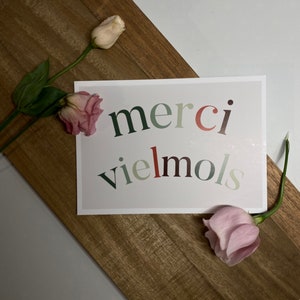 Postkarte "merci vielmols"