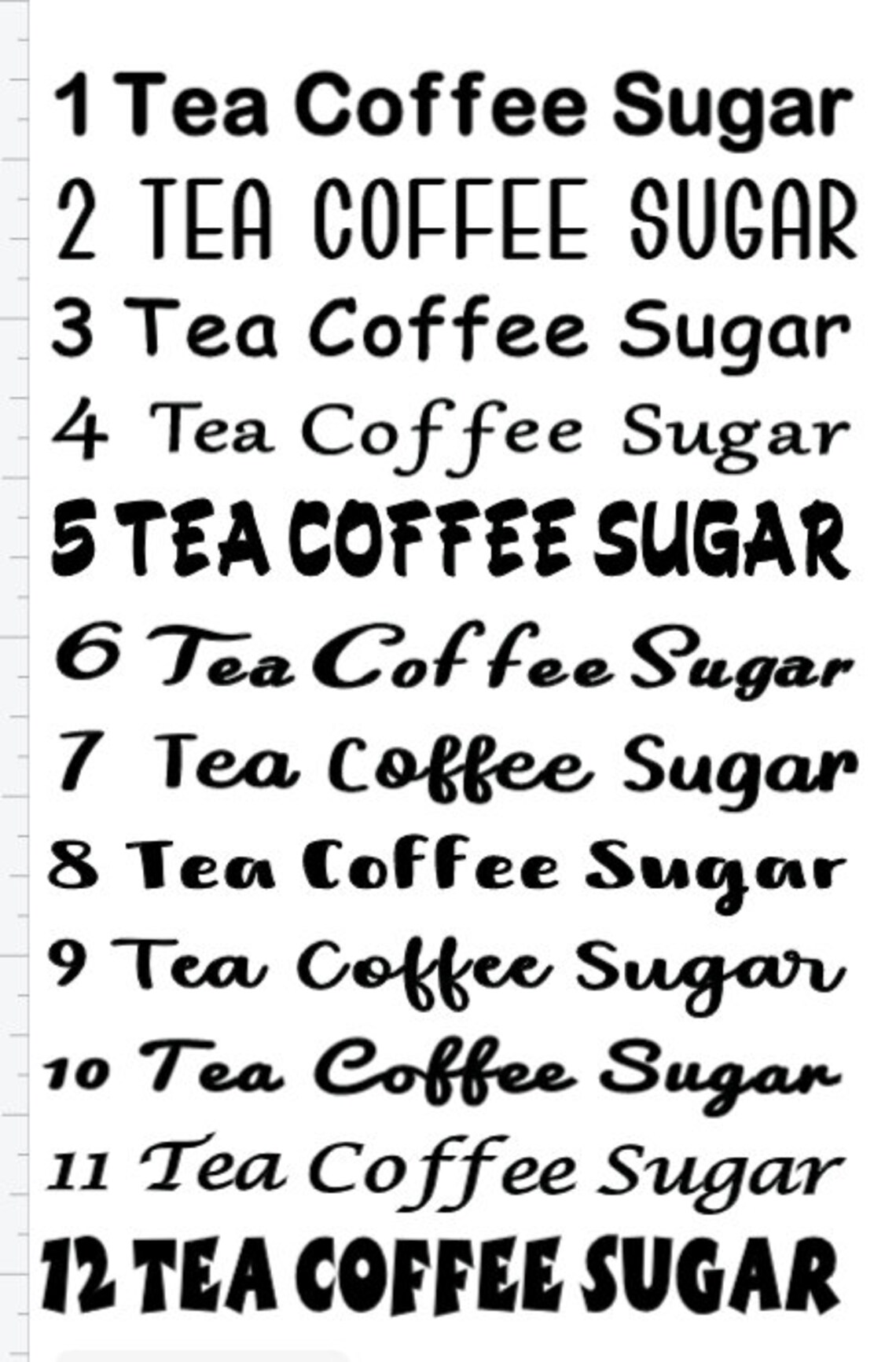 Tea Coffee Sugar Labels Labels Pantry Labels Custom Labels Etsy