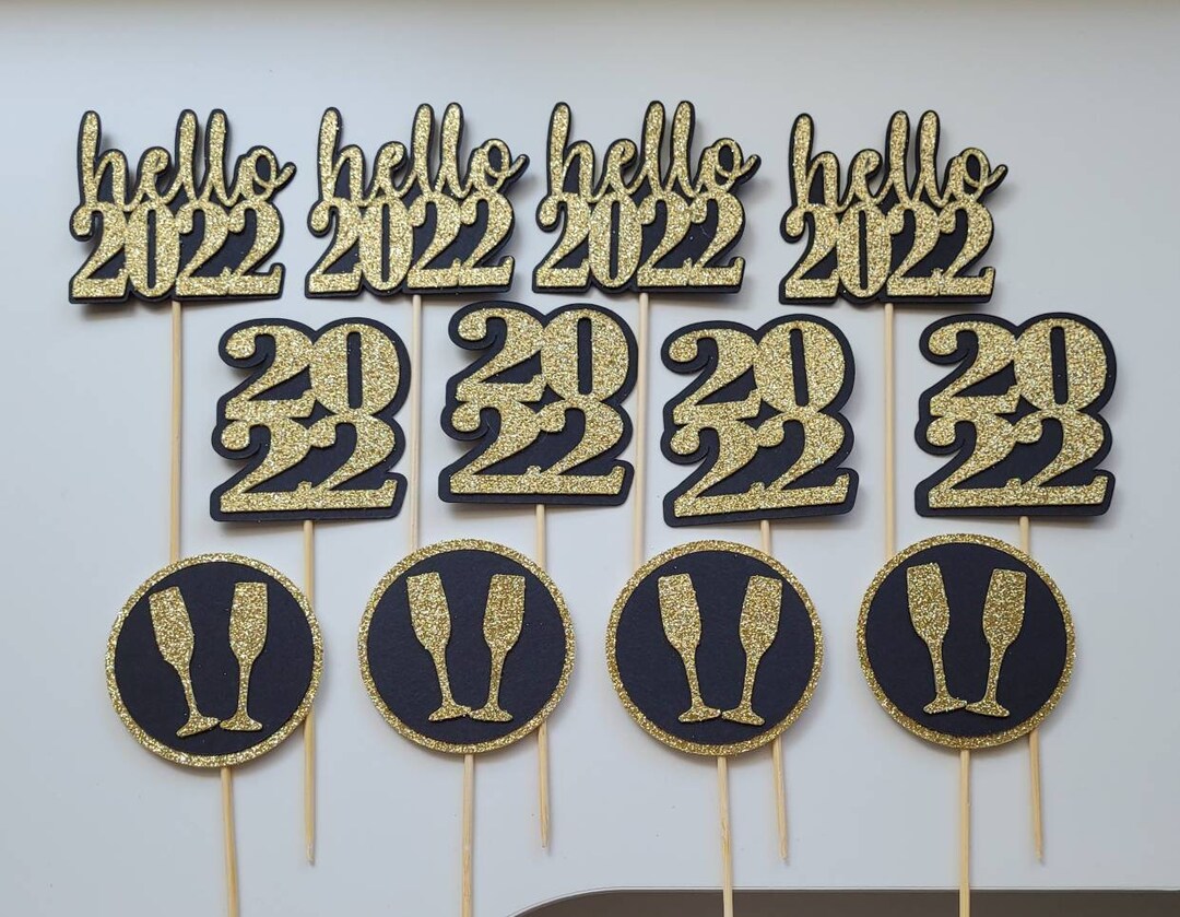 2024 2024 Happy New Year 2024 Cupcake Topper 2024 Cake Etsy