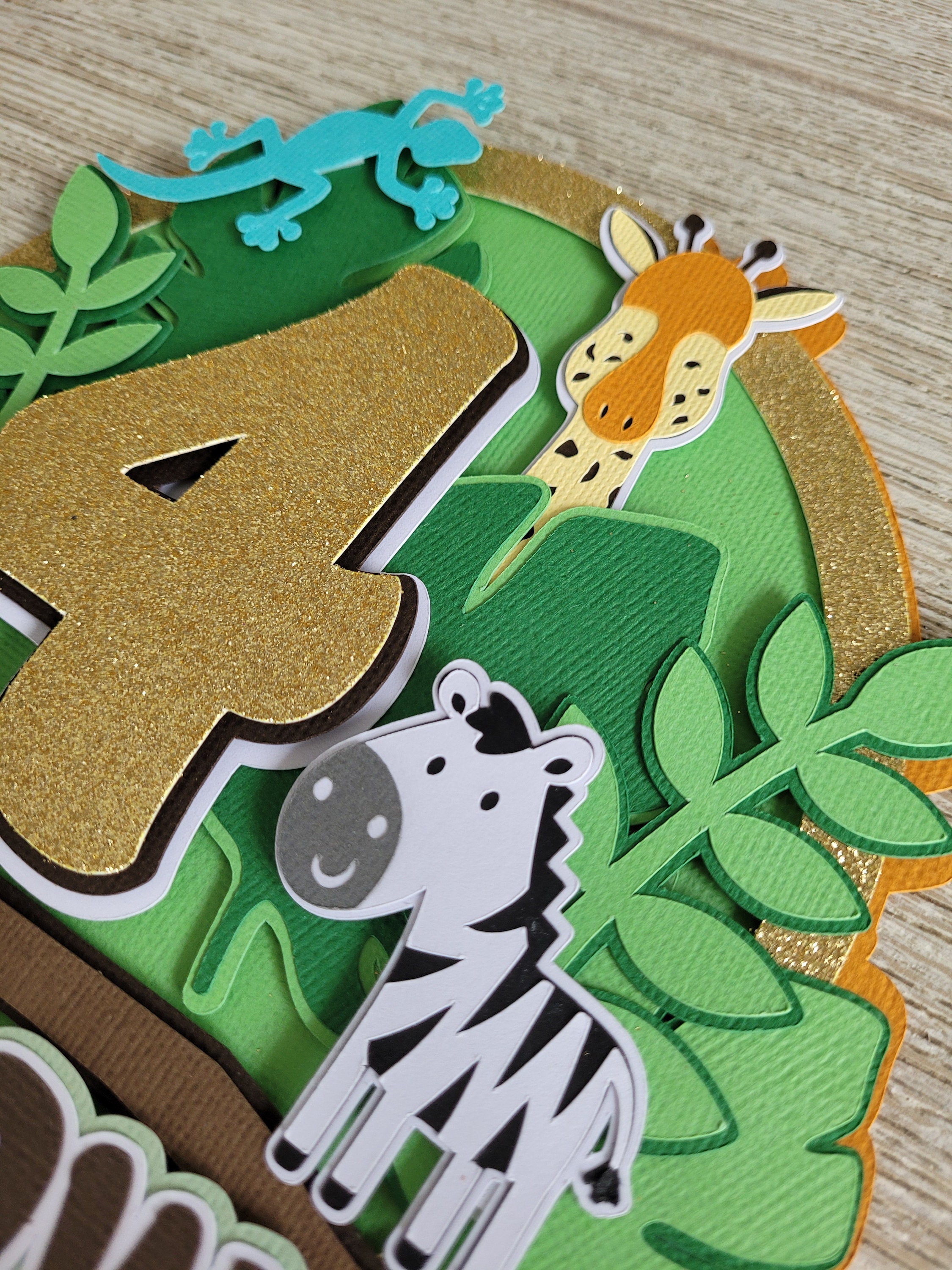 Wild One Cake Topper - Jungle Safari Theme For 1st Birthday, Wooden ...