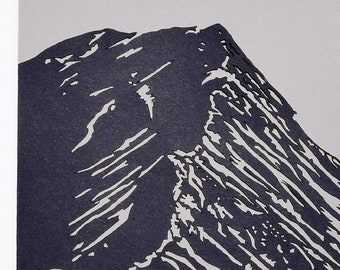 Striding Edge - Framed handmade papercut