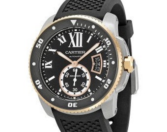 cartier mens watches black rubber band