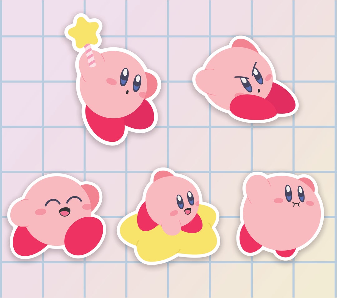 Kirby Sticker Video Game Stickers Laptop Stickers Aesthetic Etsy