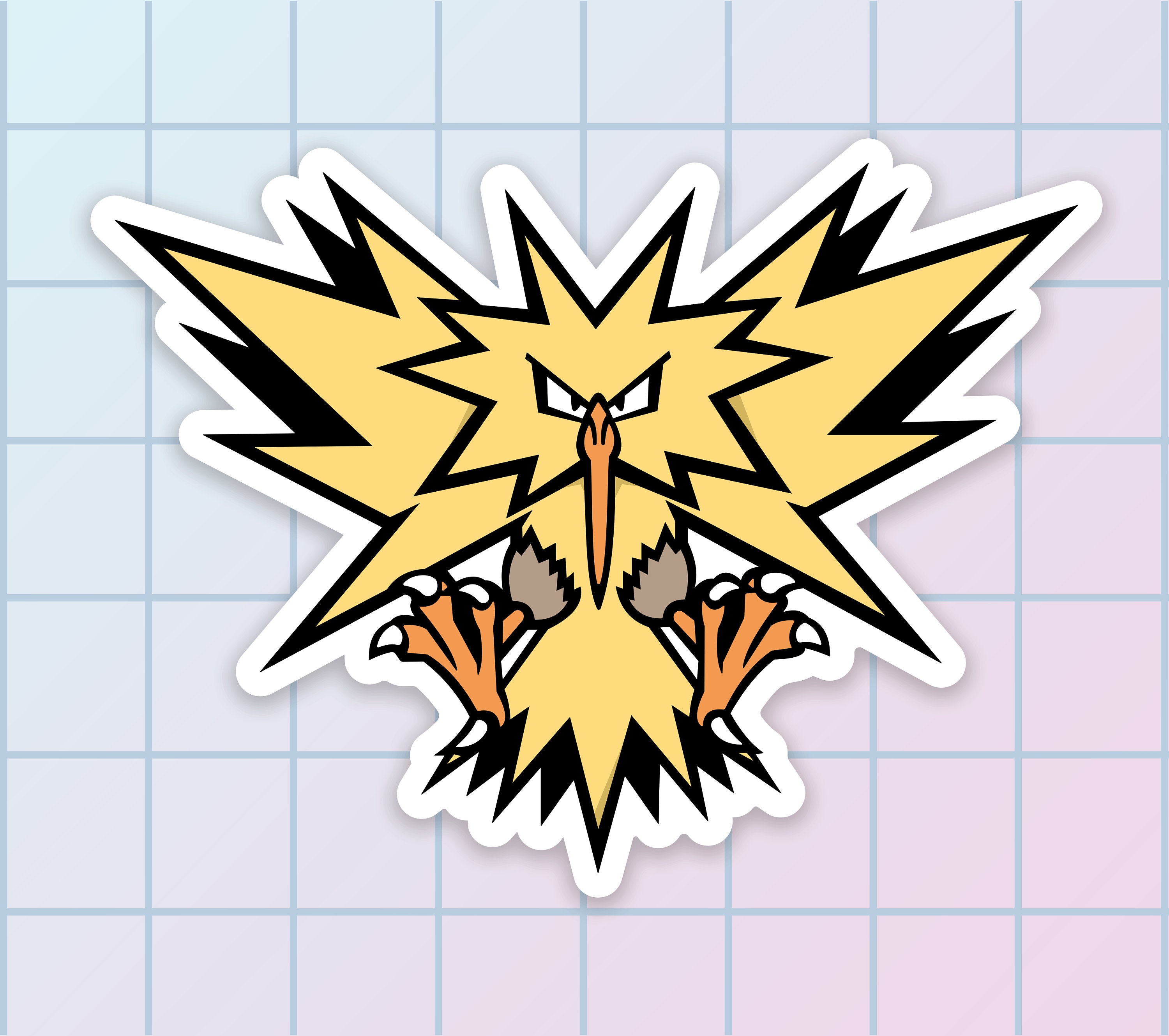 Zapdos Pokemon Stickers / Zapdos Vinyl Decal 10 Sizes -  Israel