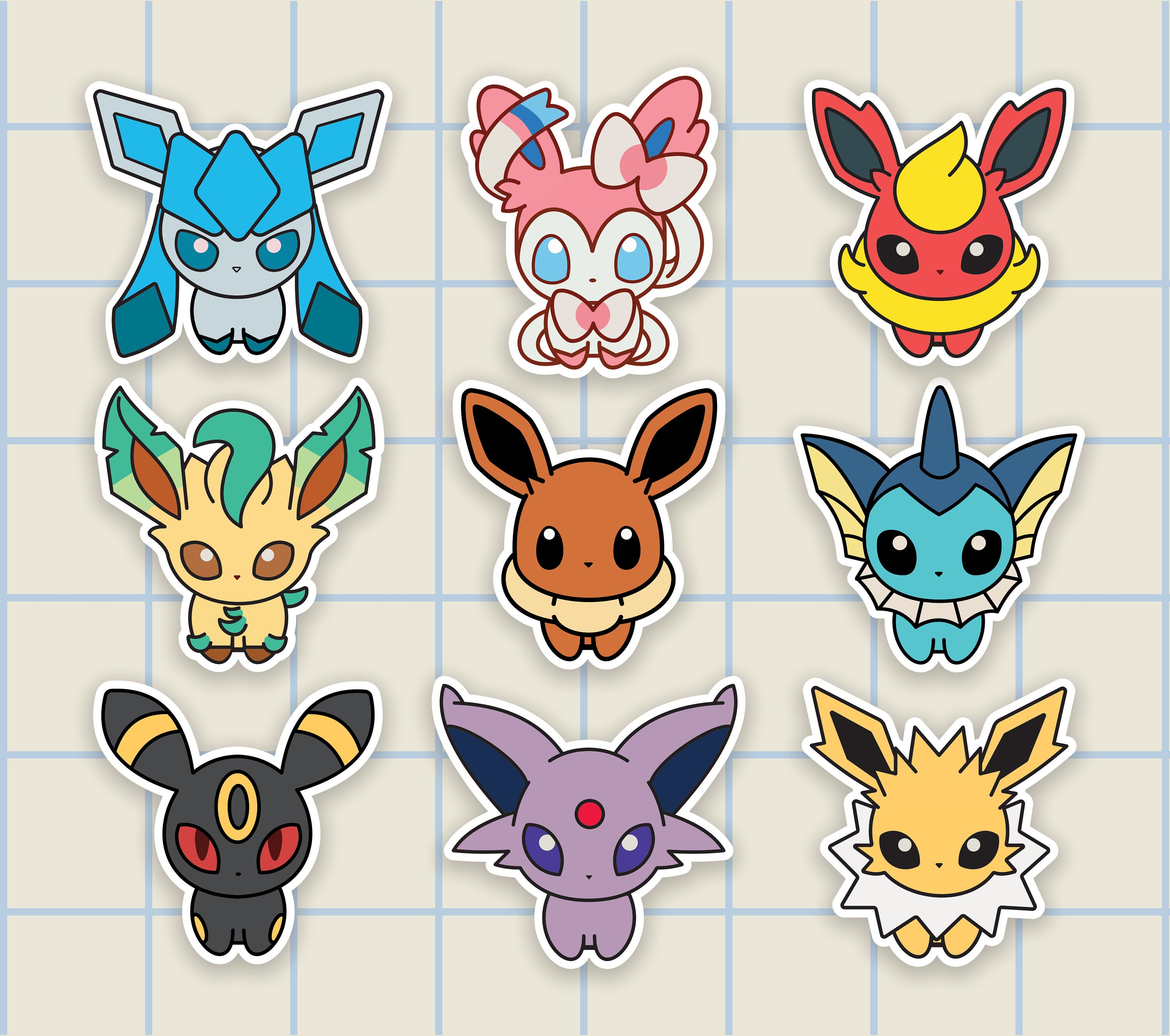 Eeveelution Pocky Sticker