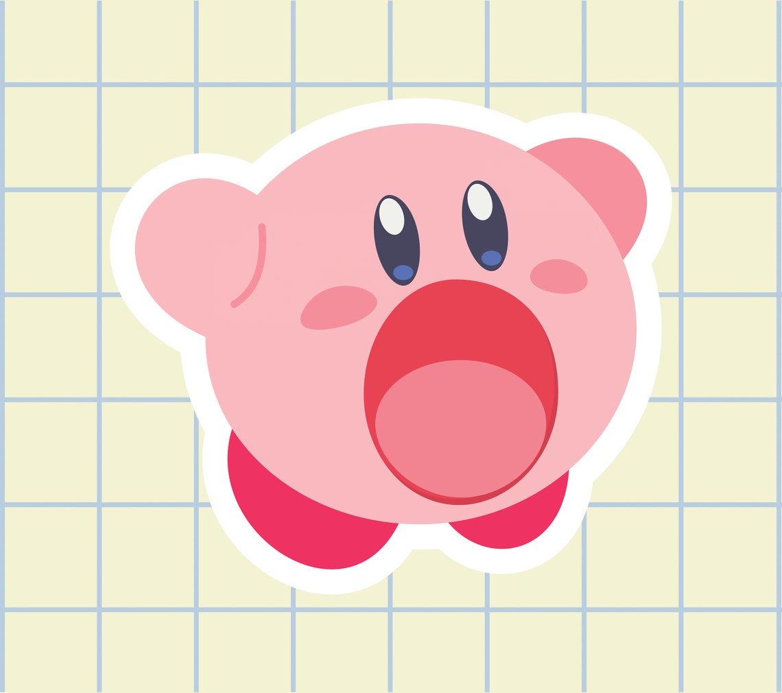 Kirby Sticker Video Game Stickers Laptop Stickers Aesthetic | Etsy