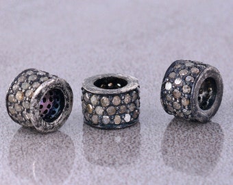 46-DB Pave Diamond Handmade Spacer Bead,