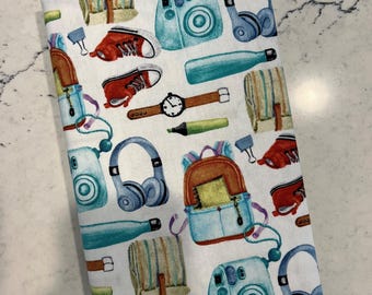 Ready for School Fabric Book Cover
