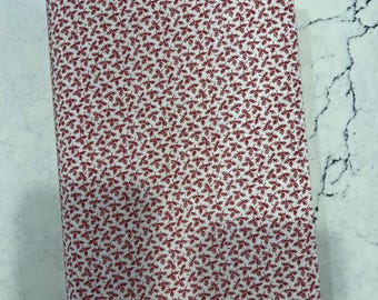 Prairie Days Red Adjustable Fabric Book Cover