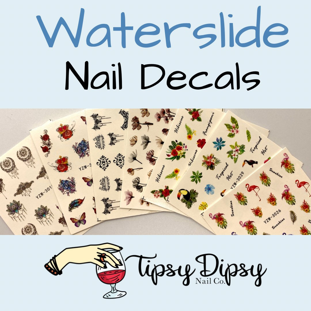 Waterslide Nail Decals | Etsy
