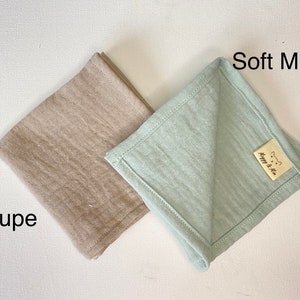 Organic Cotton Facial Cleansing Cloth. Face Cloth, Flannel, Double gauze Muslin Squares image 3