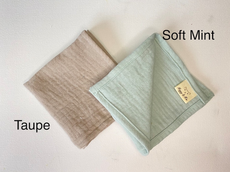 Organic Cotton Facial Cleansing Cloth. Face Cloth, Flannel, Double gauze Muslin Squares image 3