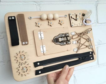 Busy Board Tavole di attività sensoriali Montessori per bambini di 1 anno, regalo per bambini piccoli, Latch Fidget per bambine di 2 anni