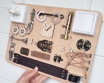Busy Board Tavole di attività sensoriali Montessori per bambini di 1 anno, regalo per bambini piccoli, Latch Fidget per bambine di 2 anni