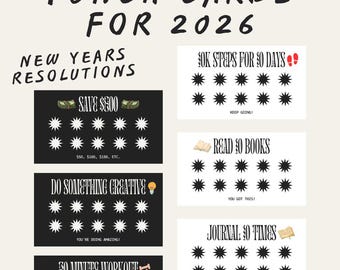 2026 New Years Resolution Punch Card