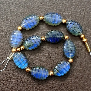 Awesome 10 pc 100% Natural Gemstone Smooth Briolette blue flash labradorite  Drilled shape Carving oval Jewelery size 13x9 mm aprox Z-1087