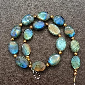 Awesome 16 pc 100% Natural Gemstone Smooth Briolette Multi flash labradorite Drilled shape  oval Jewelery size 14x10 to 13x9 mm aprox Z-1281