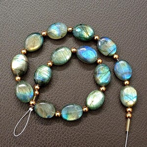 Awesome 15 pc 100% Natural Gemstone Smooth Briolette Multi flash labradorite  Drilled shape  oval Jewelery size 12x9 mm aprox Z-1264