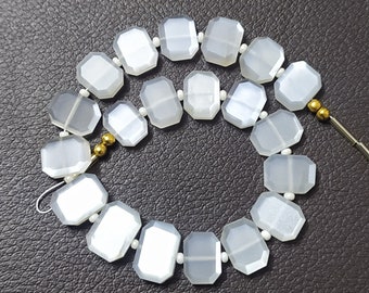 Awesome 20 pc 100% Natural Gemstone Faceted  moonstone Briolette shape fancy ovel drilled jewelry size 13X9.3 TO 10.5X8.20 mm z-197