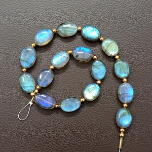 Awesome 16 pc 100% Natural Gemstone Smooth Briolette Multi flash labradorite Drilled shape  oval Jewelery size 14x10 to 13x9 mm aprox Z-1349