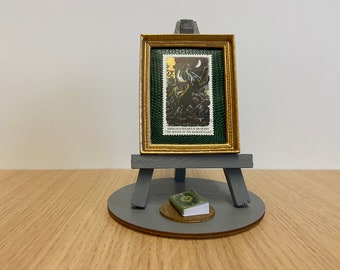 Sherlock Holmes stamp ornament with easel, base and gift wrap included