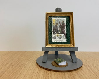 Sherlock Holmes stamp ornament with easel, base and gift wrap included - Arthur Conan Doyle