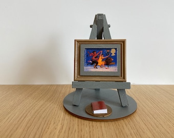 Narnia CS Lewis stamp ornament with easel, base and gift wrap included