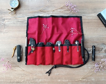 EDC knife Roll | EDC Tool Roll | Сase for knife and Flashlight | EDC organizer | Bushcraft bag | edc pouch | edc roll | Cordura wallet