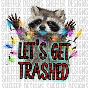 Christmas Raccoon PNG Digital Download - Etsy