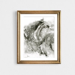 Horse Sketch, Horse Portrait, Charcoal Horse Drawing, Running Horse Drawing, Horse Head Drawing