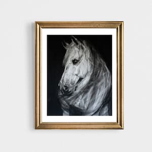 Charcoal Horse Drawing,Horse Head Drawing, Horse Sketch, Horse Portrait, Horse Wall Art