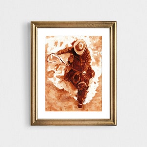 Cowboy Wall Art, Western Watercolor, Cowboy Watercolor, Western Art, Western Cowboy Painting, Cowboy Art, Cowboy Drawing, Ranch Wall Art,