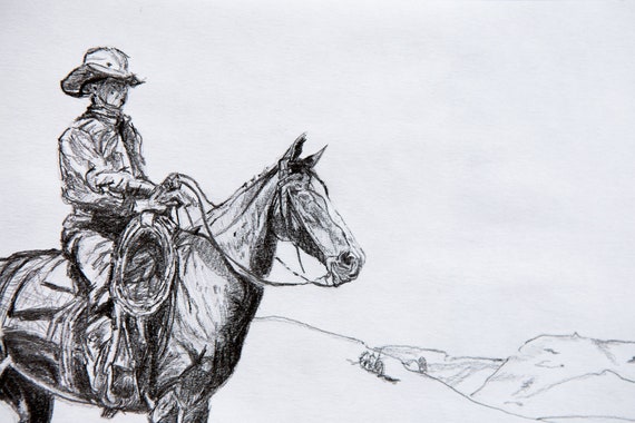 Greg Newbold Cowboy Drawings