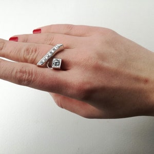 Einzigartiger Schmuck, Sterling Silber, Ring, Schmuck, handgemachter Ring, handgefertigter Schmuck, modernes Design,