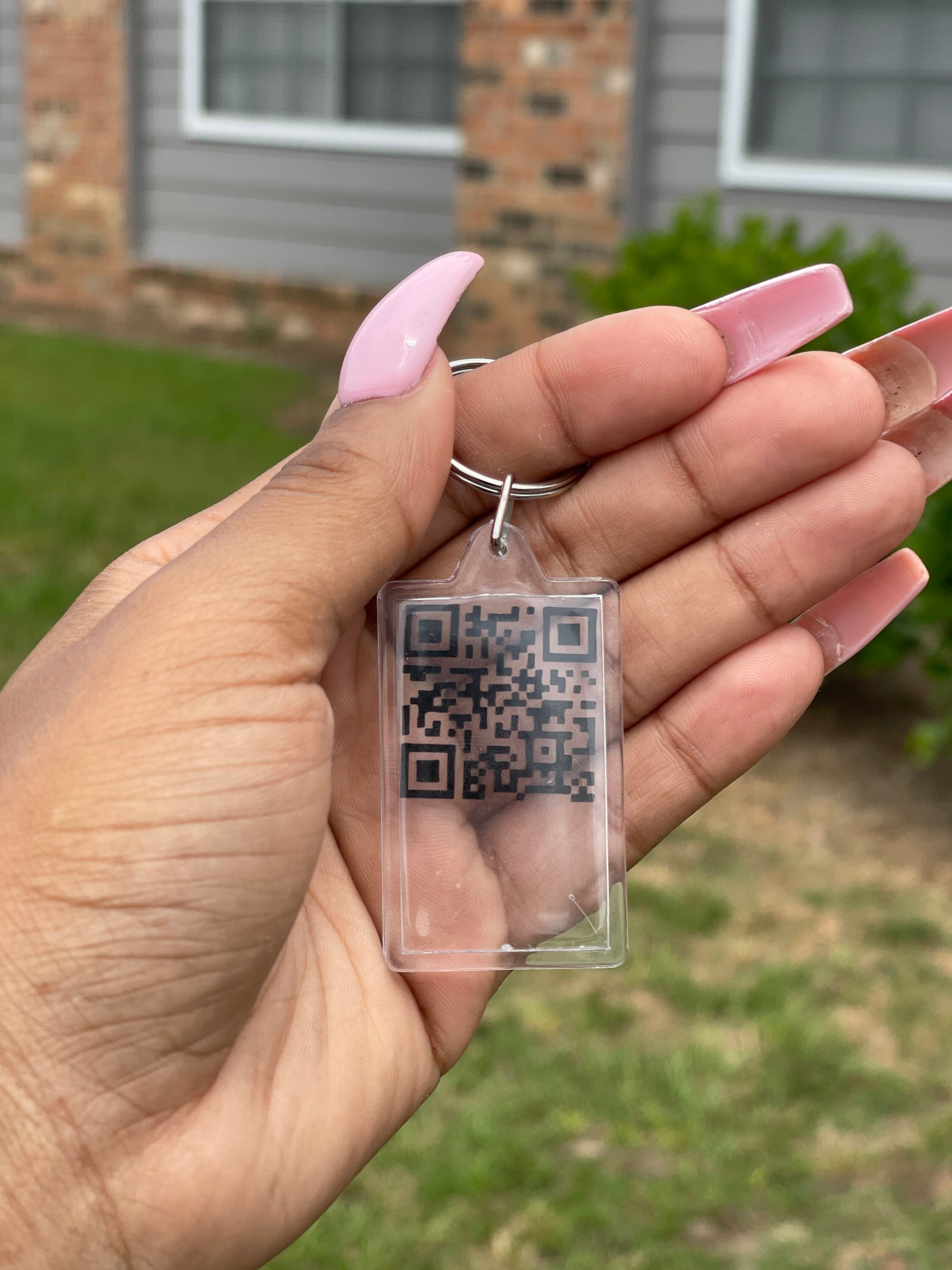QR Code keychain | Etsy