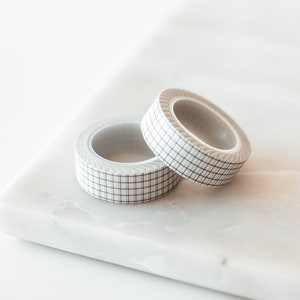 Washi Tape - Weiß kariert