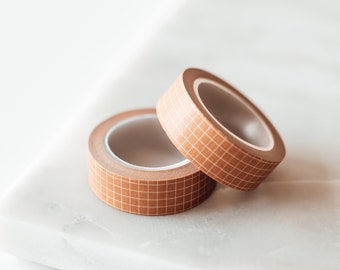 Washi Tapes - Braun kariert // 2er Set