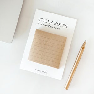 Sticky Notes - Kraftpapier liniert