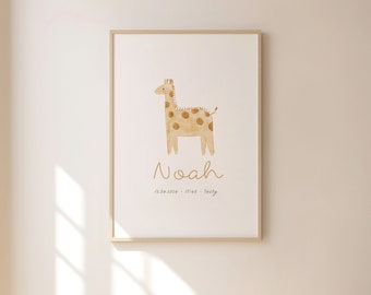 Baby / Kids Print - Giraffe // Poster // Kinderzimmer