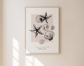 Print - At the beach // Poster // Kunstdruck