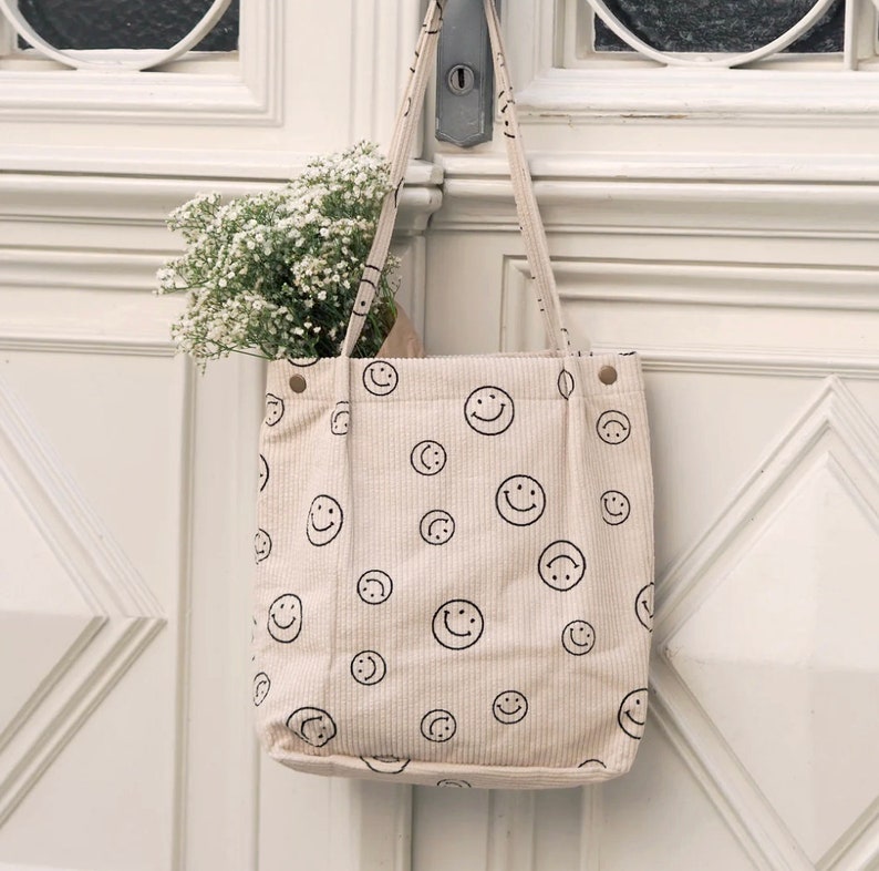 Smiley Cord Tasche imagem 1