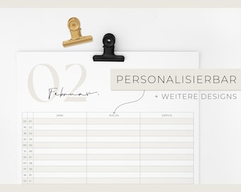 Familienplaner - 2024/25 // Personalisierbar // 3-/4-/5-/6-Spalten // VIENNA